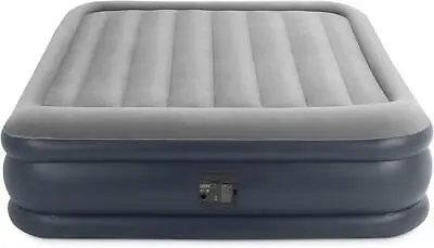 Intex Queen Deluxe Plus Pillow Rest Air Bed With Built In Pump 152 X 203 X 42 Cm • £79.95