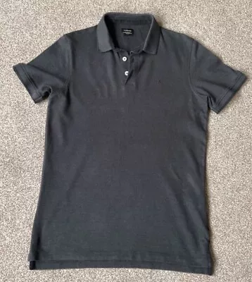 Jack Jones Mens Polo Shirt Medium Grey • £5