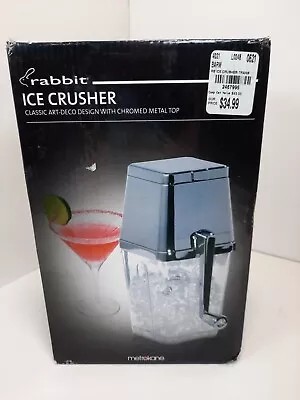 Metrokane Rabbit Ice Crusher Art Deco Chrome New Retro Clear And Silver @_@ LOOK • $19.99