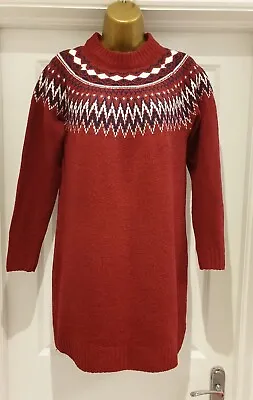 Esmara Womens Fair Isle Nordic Jumper Dress Size M Or 12/14 • £17.99