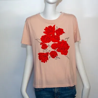 J Crew Floral Cotton T Shirt. Size S NWOT • $14
