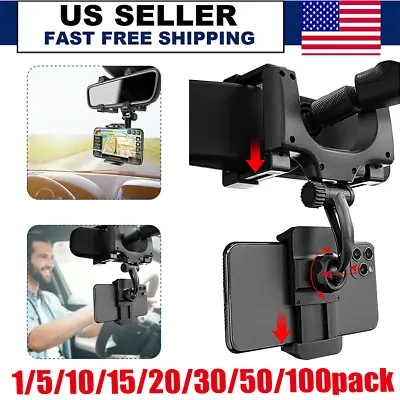US 360 Rotation Car Rear View Mirror Mount Stand GPS Cell Phone Holder Wholesale • $205.39