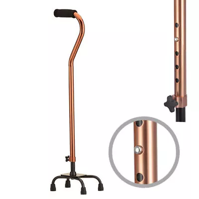 Quad Cane Small Base Bariatric 500lbs Walking Aid Medical Mobility Adjustable • $22.79