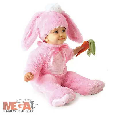 The Cutest Pink Rabbit Baby Fancy Dress Easter Bunny Costume Child Kids 0-18 M • £16.49