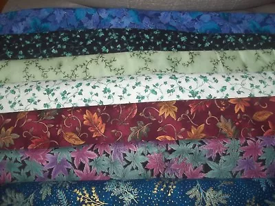 BERRIES Leaves Stems VINES Floral Follage Cotton FABRIC U-Pick SEE INFO 1/2 Yd • $3.95