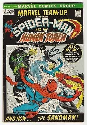 SIGNED  1972 MARVEL TEAM-UP #1 FN+   ROY THOMAS Autograph! - 1st MISTY KNIGHT • $49.95