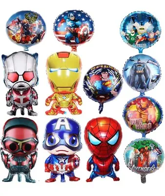 $6.99 • Buy 12 Pcs Superheros Foil Balloons For Boy Girl Kids Birthday Party Decoration