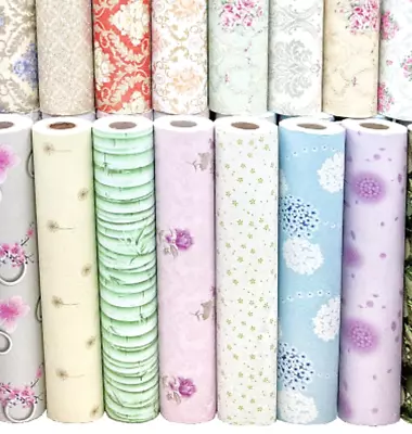 Mixed Pack Of  Sticky Back Plastic Floral Brick Wood Wallpaper PVC Vinyl Fablon • £8.99