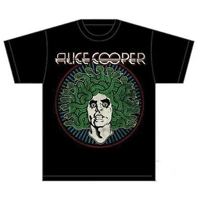 Alice Cooper Medusa Vintage Reprinted Black Unisex Cotton T-Shirt • $18.99