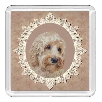 Cockapoo Dog Acrylic Coaster Novelty Drink Cup Mat Great Gift • £3.49