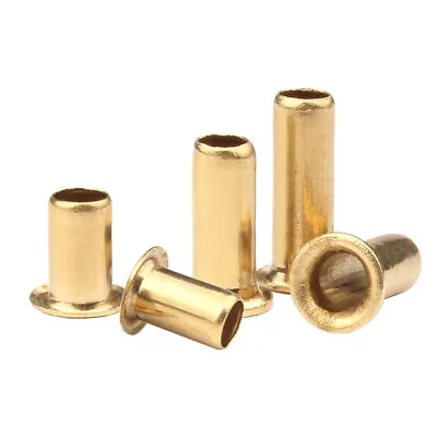 M3 M4 M5 M6 Copper Brass Eyelet Hollow Tubular Rivets Through Nuts Hole Grommets • $1.99