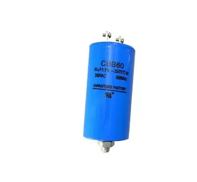 CBB60 Run Capacitor 250VAC 60uF 250V AC 60 UF MFD 43x84mm W/Fixing Stud UL Cap • $14.26