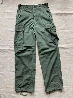 Vintage 60s U.S Army Vietnam Era 3rd Pattern Poplin OG-107 Jungle Pants Trousers • $118.12