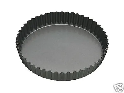 Kitchen Craft MC Non Stick Loose Base Fluted Quiche Flan Tin 7  8  9  10  12  • £11.95