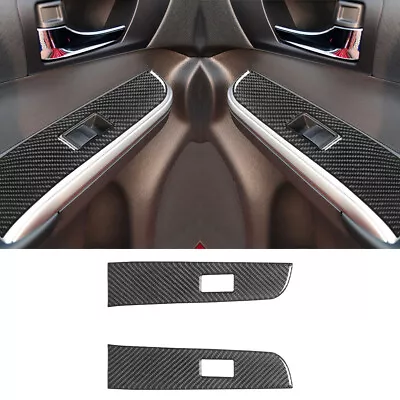 Carbon Fiber Interior Rear Window Control Cover Trim For Toyota Camry 2012-2014 • $19.32