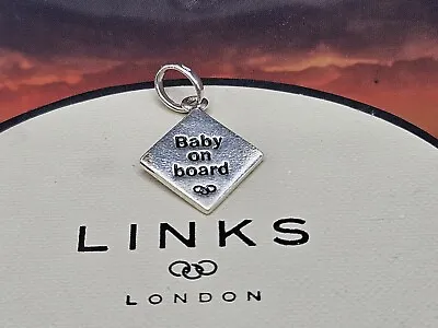Links Of London Baby On Board Charm Stamped And Hallmarked • £12