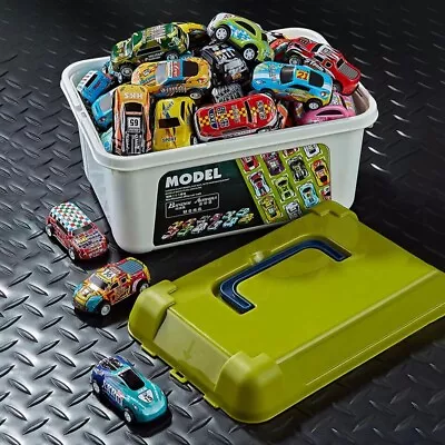 Bulk Pull Back Cars Assorted Mini Race Cars Toy Set For Boys With Carrying Case • $26.81