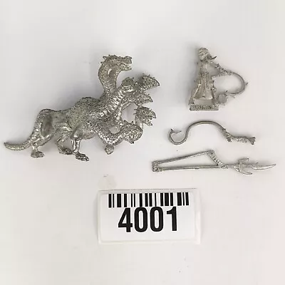 Warhammer Fantasy Battles / Old World Dark Elves War Hydra And Handler OOP Metal • $12.42