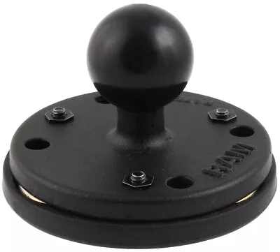 RAM Magnetic Round Base With 1  Rubber Ball - RAM-B-202-339U • $25.99