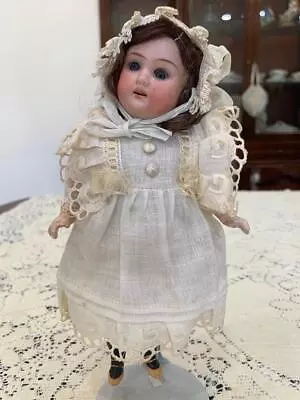 Lovely Vintage 8.5  German Girl Child Bisque Head Doll 11/0 Beautiful Dress • $49.99