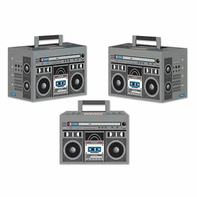 3 X Boom Box Table Centrepiece / Party Favour Box 80's Themed Party Decoration • £5.77