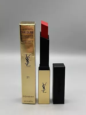 YSL Rouge Pur Couture Leather Matte 21 The Slim Lipstick 2.2gBoxed • £16.59