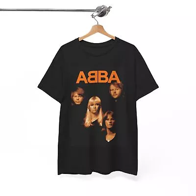 Abba T-shirt Vintage Retro Neon Lights Classic Music Unisex Heavy Cotton Tee • $20.67