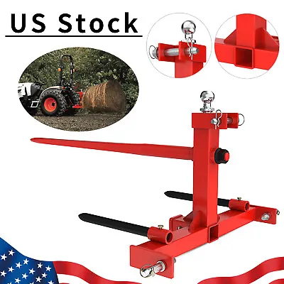 $237.99 • Buy 3 Point Hay Bale Spear Trailer Hitch Receiver Cat 1 Tractor W/ Gooseneck Ball