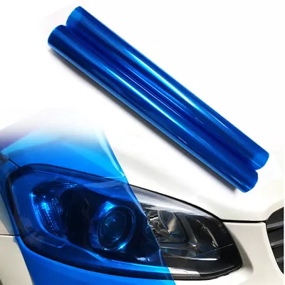 $8.88 • Buy 12 X48  Dark Blue Car Headlight Taillight Tint Film Decor Trim Vinyl Wrap Decal