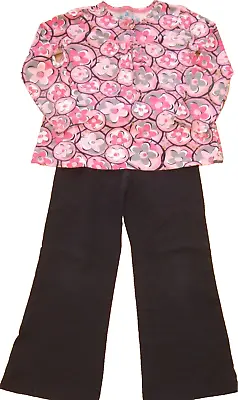 2pc TCP The Children's Place Swing Top Shirt & Black Yoga Pants Outfit S 5 6 • £4.86