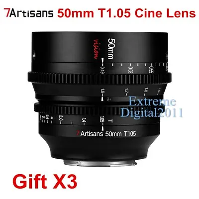 7artisans 50mm T1.05 Large Aperture ED Cine Lens For Fujifilm Fuji X-T30 Camera • £325