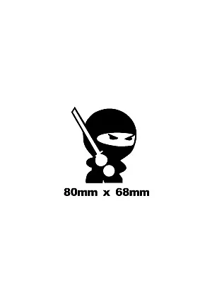 Ninja Decal/sticker X 1 In Black For Car Van mirror Window Laptop • £1.99