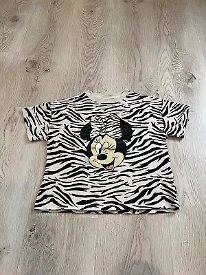 Zara & Disney Zebra Print T-Shirt Minnie Mouse Sz. 7 • $12