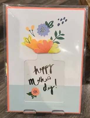 Mothers Day Card— 3d Pastel Flowers In Vase— New  • $5.49