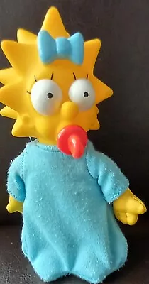 Vintage Maggie Simpson Toy Figure Soft Body Plastic Head The Simpsons 1990 • £3