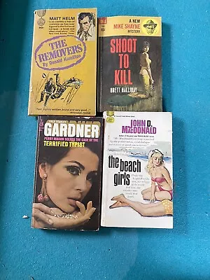 Vintage Mystery Paperbacks John D MacDonald Mike Shayne Matt Helm Erle Stanley G • $8.88