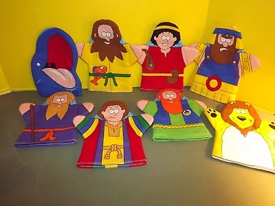 8 Pc Vintage Hand Puppets For Children's Church - Jonah/David/Daniel/Moses/etc.. • $10