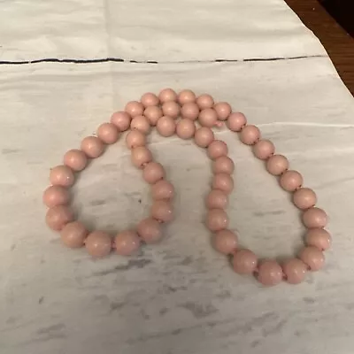 Vintage POP BEAD Necklaces Dusty Pink 48 Beads Total • $6.40