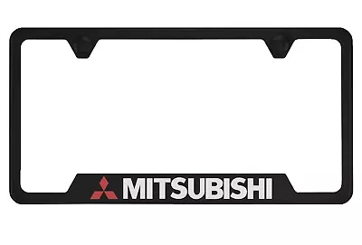 Black License Plate Frame For Mitsubishi • $11.50