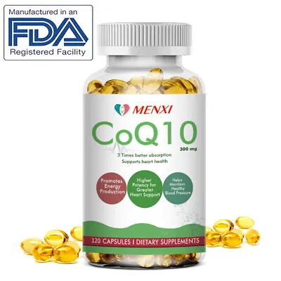 Coenzyme Q-10 Antioxidant Heart Health Support Increase Energy & Stamina 300mg • $6.48