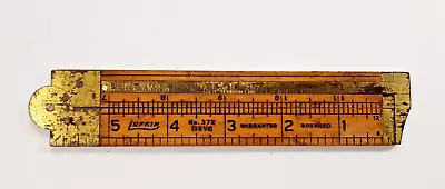 Antique / Vintage Lufkin No. 372 Wood Brass Folding Ruler Caliper Boxwood USA • $27.95