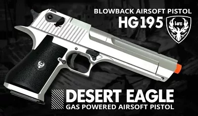 HFC Desert Eagle Green Gas Blowback GBB Airsoft Pistol Handgun - Silver • $119.99