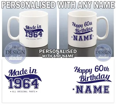 60th BIRTHDAY MUG Men 1964 Birthday Gift Him 60 CUP Dad Grandad Uncle Brother • £9.99