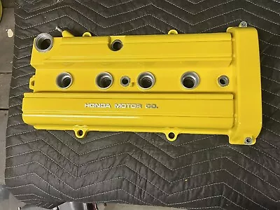 OEM Honda Acura B Series Valve Cover B18a B18b B20 Non Vtec Painted Yellow • $155