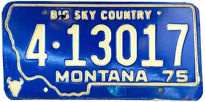 Vintage Montana 1975 Auto License Plate Missoula Co Garage Wall Decor Collector • $21.95