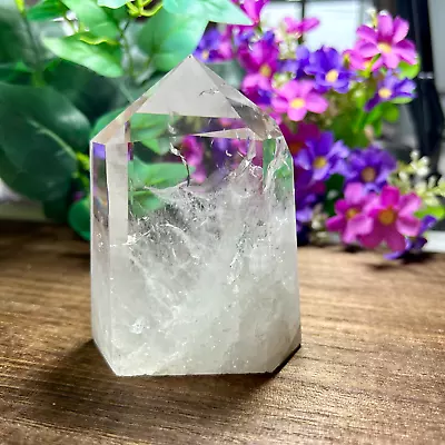 550g Natural Pure Clear Quartz Crystal Tower Obelisk Point Reiki Healing Crystal • $44
