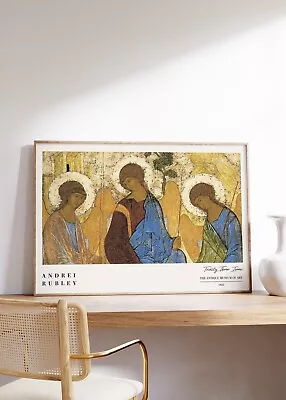 Andrei Rublev - Trinity Three Icons (1425) - Classic Painting | Vintage Poster • $220