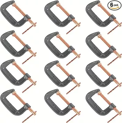 12pc 3 Inch Heavy Duty Steel C-Clamps - Industrial Strength Set • $48