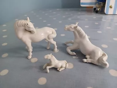 Minature White Bone China Horse Ornaments (3) • £2.50