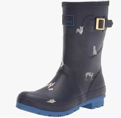 Joules Women's Rain Boot Navy Dogs Size 5 • $26.99